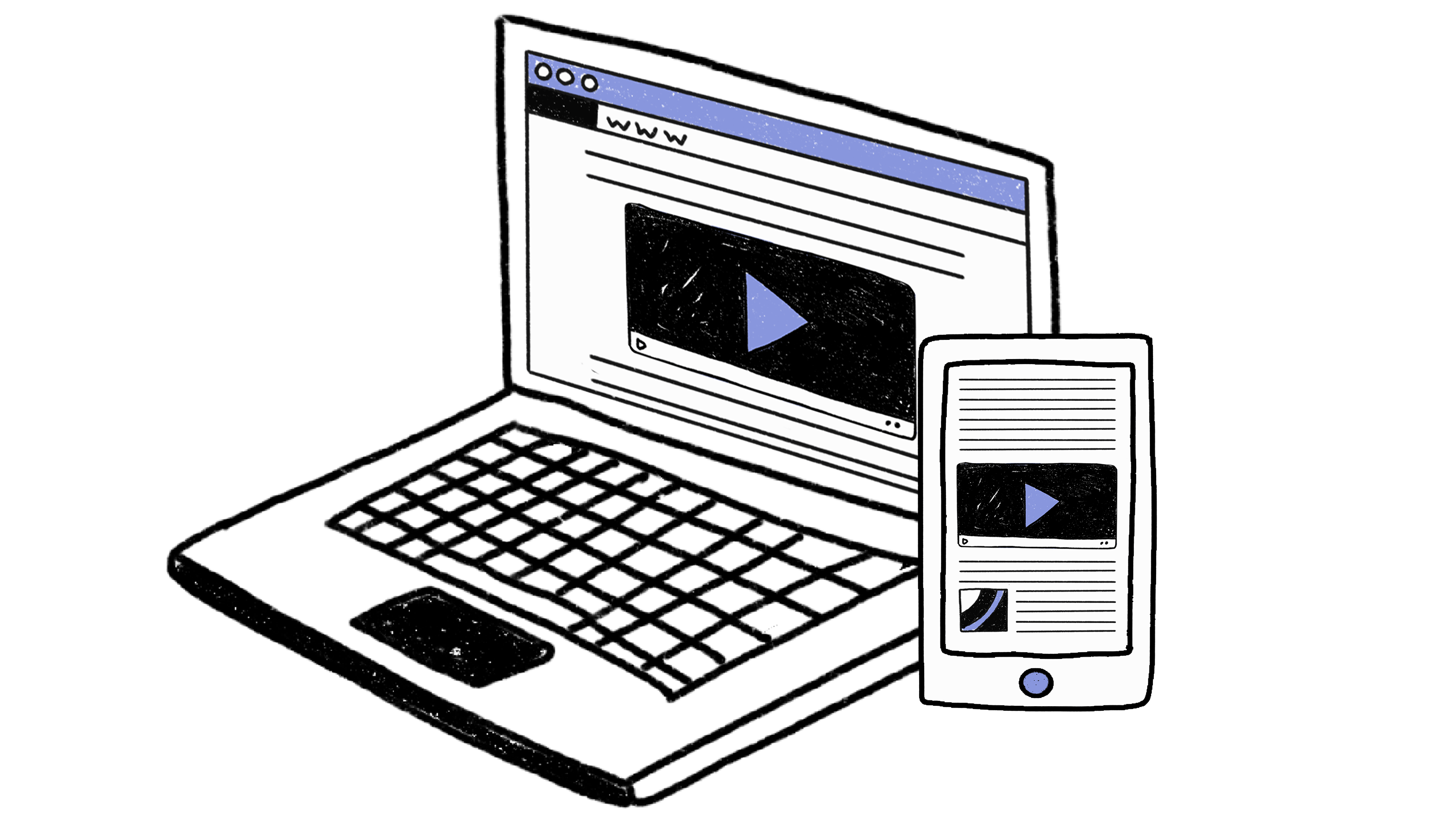 Outstream video illustration