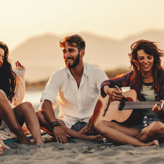 friends on a beach