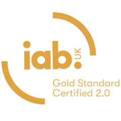 Logo for iab gold standard certified