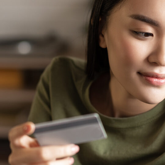 Woman shopping on her phone