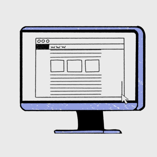 ウェブサイト、モニター