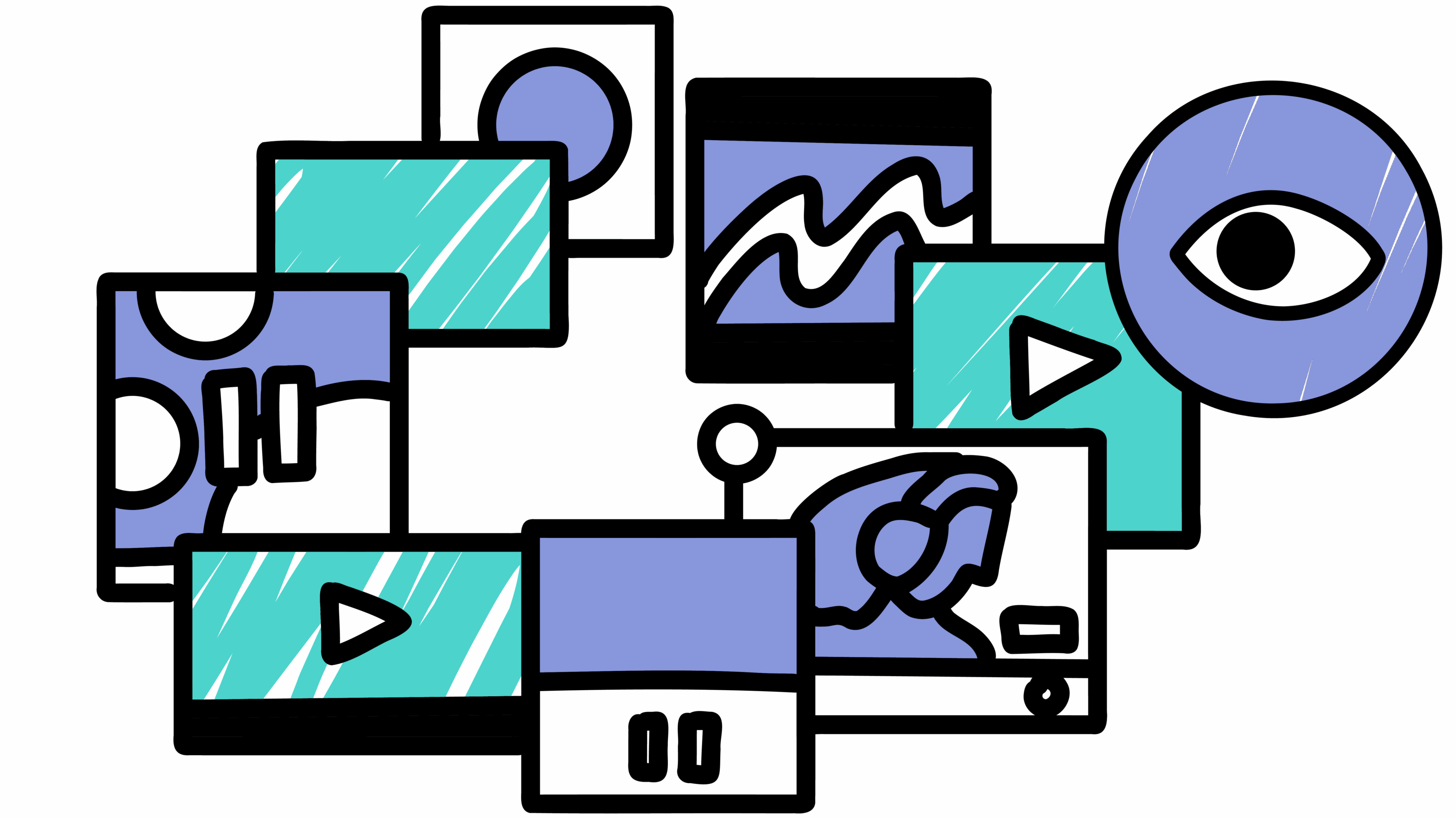 Illustration of multiple media formats
