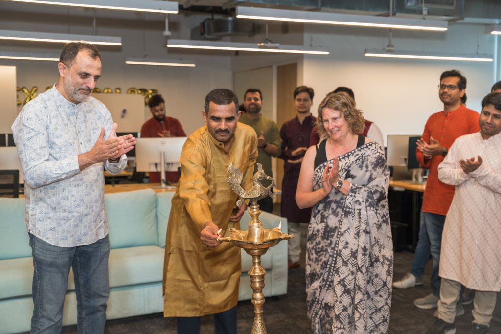 Index Bangalore leader lighting the inaugural lamp