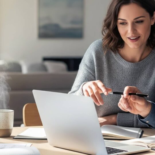 Woman and Man working on a laptop