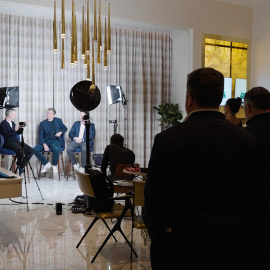 Picture of people being interviewed