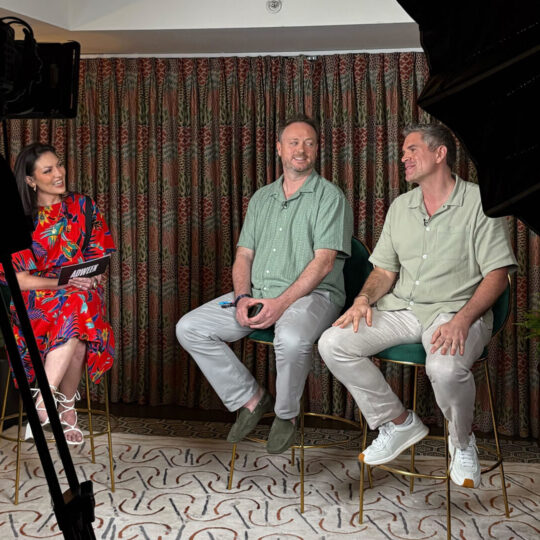 Three people on a panel