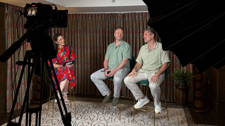 Three people on a panel