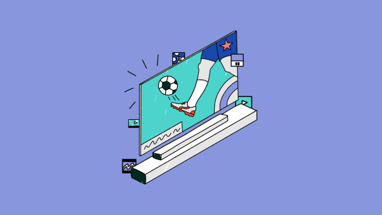 TV playing soccer